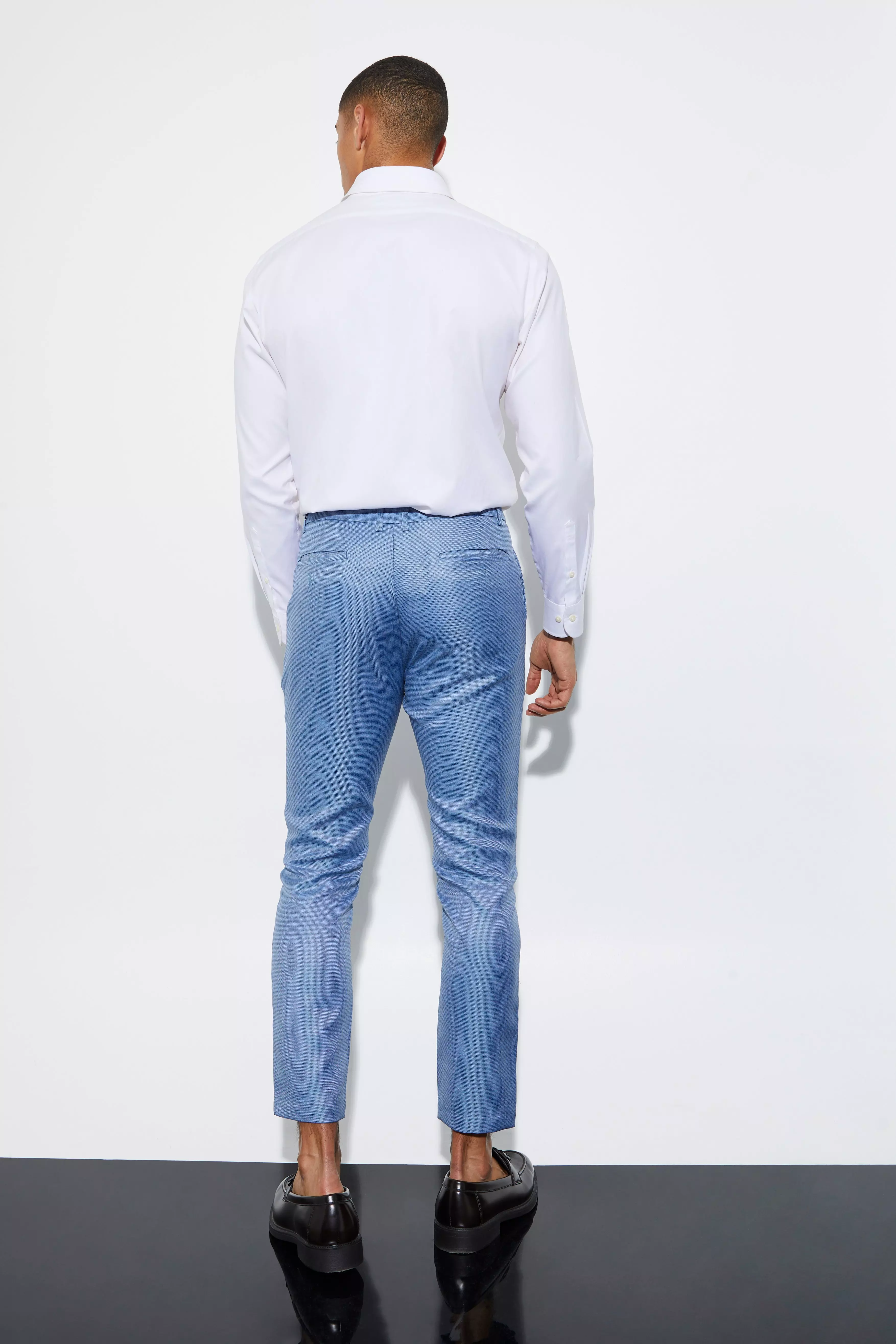 Blue skinny best sale dress pants